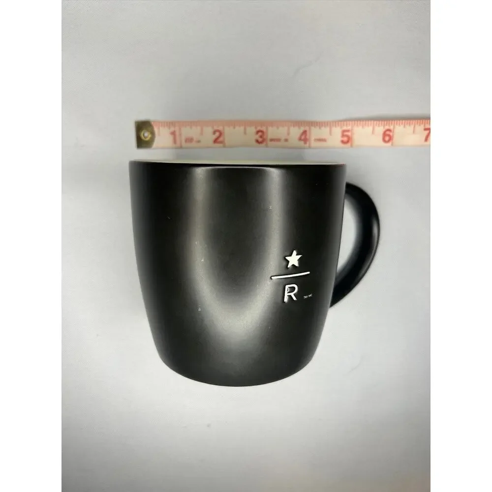 Starbucks Reserve 2011 Mug 16 oz Matte Black Star R Logo Bone China
